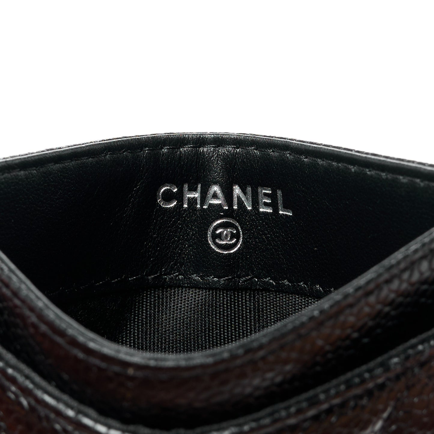 Caviar Quilted Card Holder Black