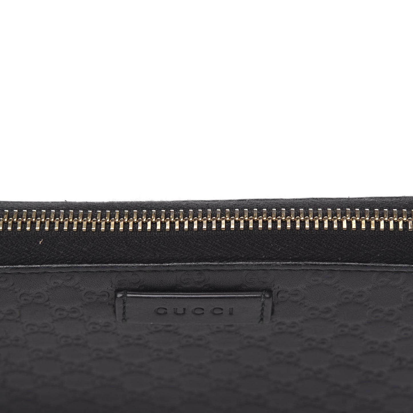Microguccissima Zip Around Wallet Black