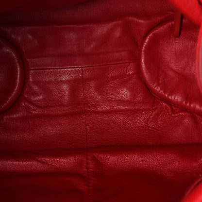 Christian Dior Calfskin Embellished 61 Tote Red 4 of 8
