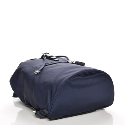 Prada Nylon Vela Saffiano Medium Cinch Backpack Baltico 4 of 7