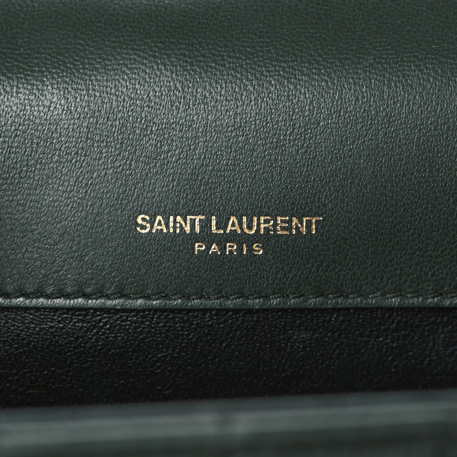 Saint Laurent Lambskin Matelasse Monogram Medium Vicky Chain Bag Algae 7 of 12