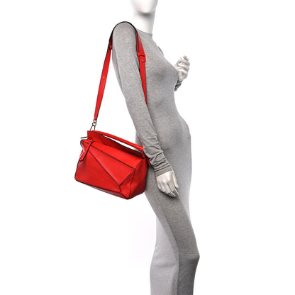 Loewe Calfskin Medium Puzzle Bag Scarlet 2 of 11