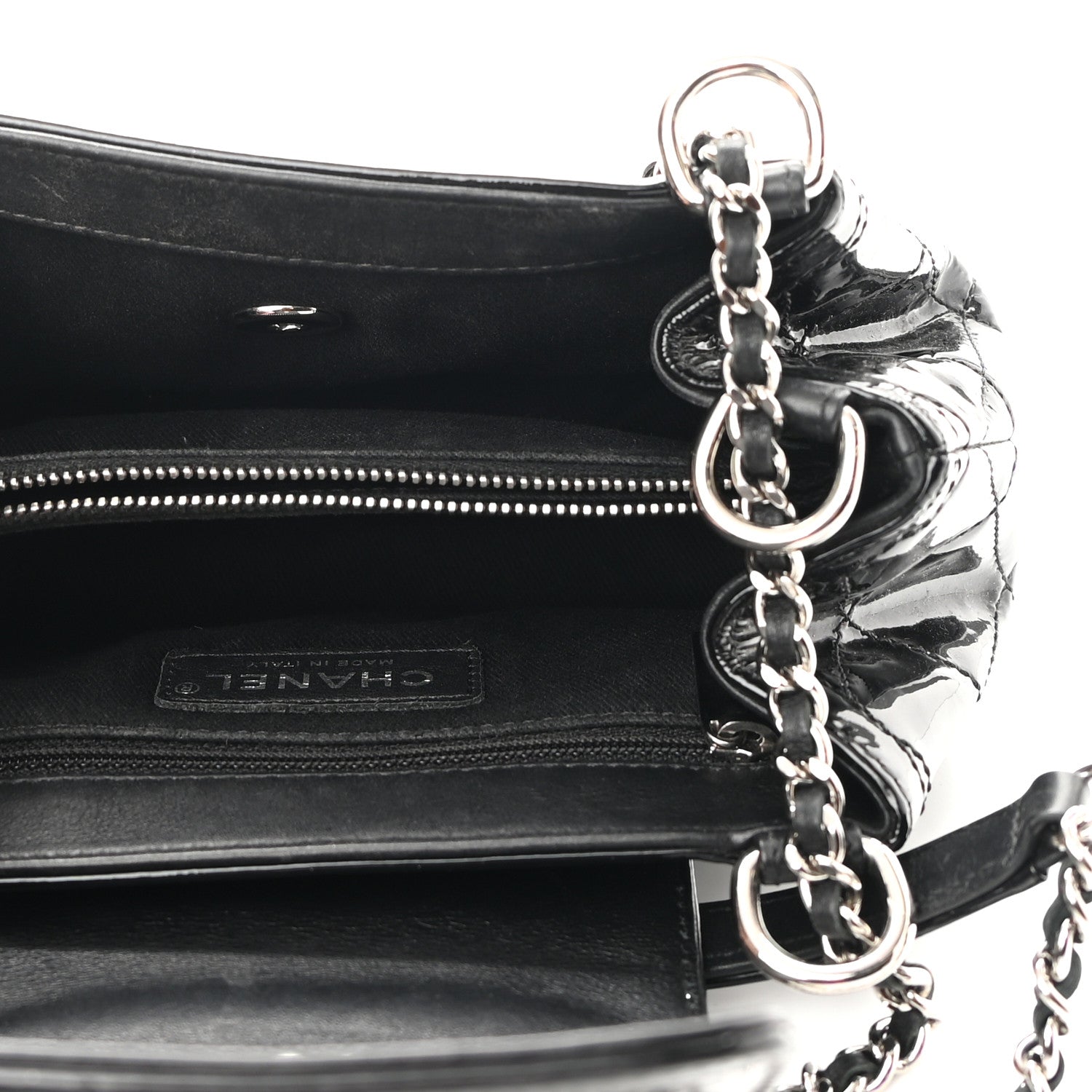 Chanel Patent Quilted Coco Shine Small Accordion Flap Black 5 of 10