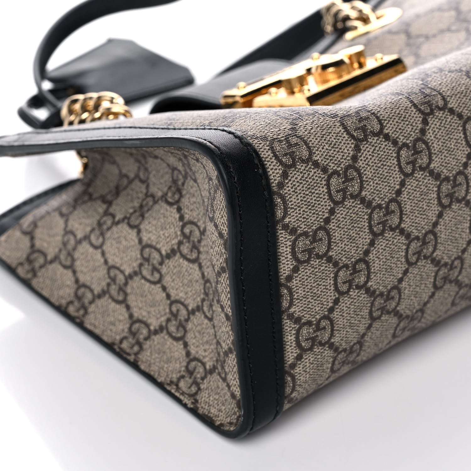 Gucci GG Supreme Monogram Small Padlock Tote Black 10 of 12