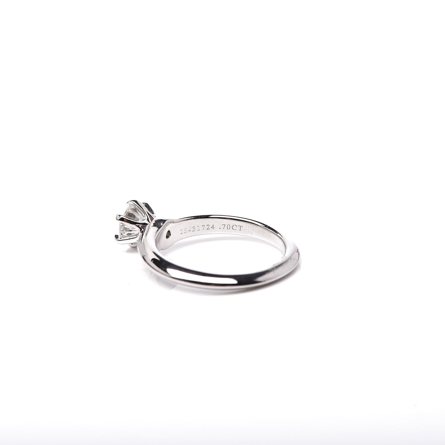 Platinum Diamond .70ct Solitaire Engagement Ring 51 5.75