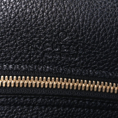 Gucci Grained Calfskin Logo Embossed Large Tote Black 5 of 8