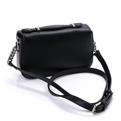 Gucci Senna Calfskin Petite GG Top Handle Shoulder Bag Black 2 of 7