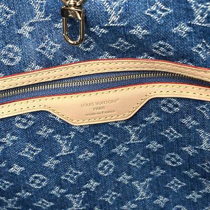 Louis Vuitton Monogram Denim Neo Neverfull MM Blue 6 of 9