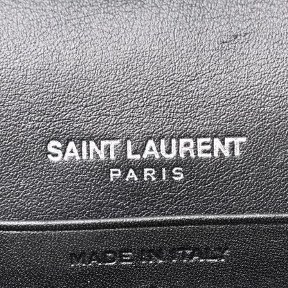Saint Laurent Patent Grain De Poudre Matelasse Chevron Monogram Chain Wallet Blue Majorelle 7 of 7
