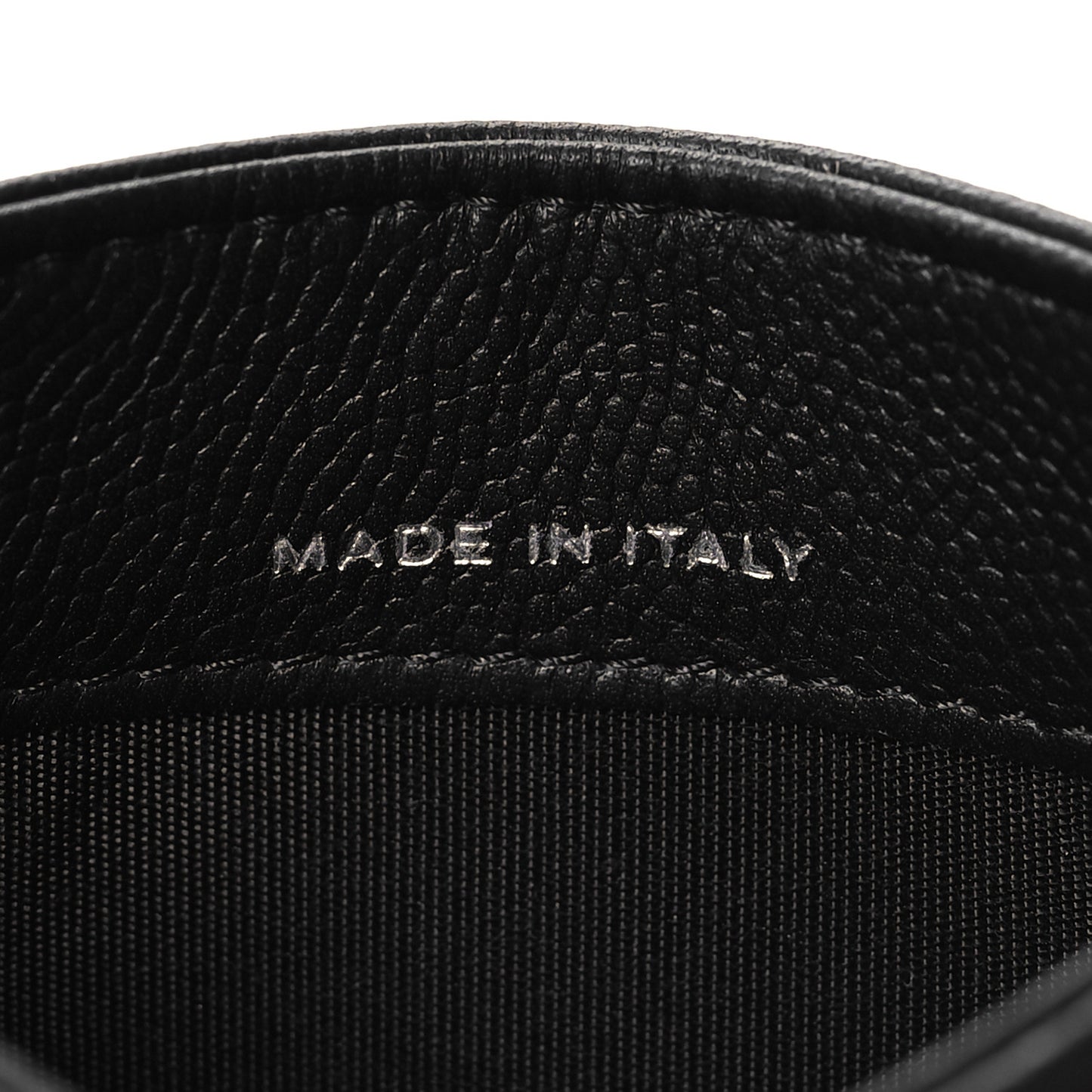 Caviar Camellia Embossed Card Holder Black