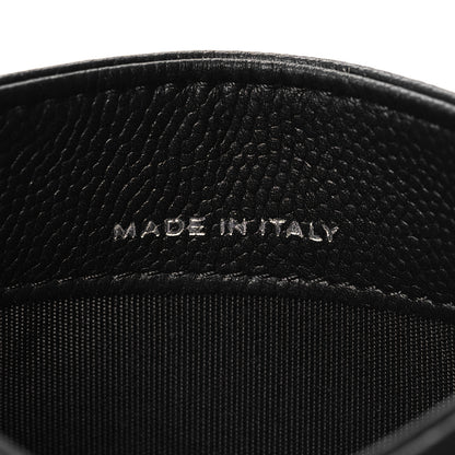 Chanel Caviar Camellia Embossed Card Holder Black 7 of 8