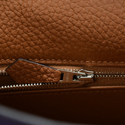 Hermes Taurillon Clemence Arlequin Kelly Retourne 32 Ultraviolet Etain 25 of 30