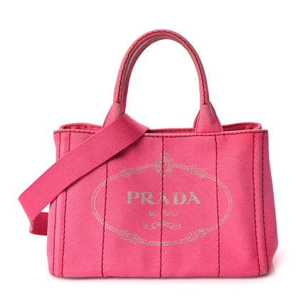 Prada Canapa Small Logo Tote Peonia Peonia 1 of 9