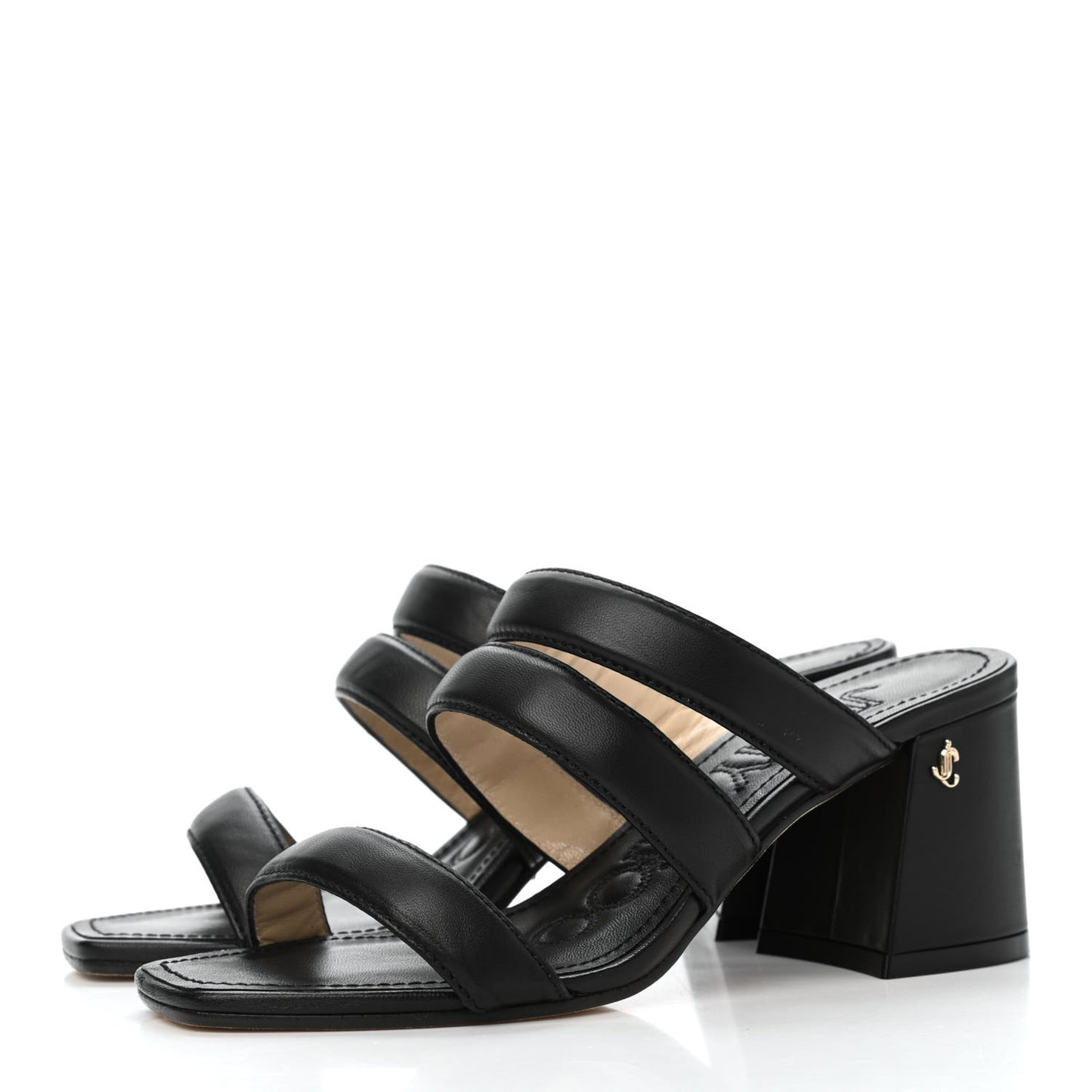 Nappa Auna 65 Mule Sandals 35 Black