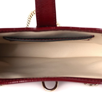 Gucci Crinkled Patent Mini Jackie Notte Bag Rosso Ancora Red 4 of 8