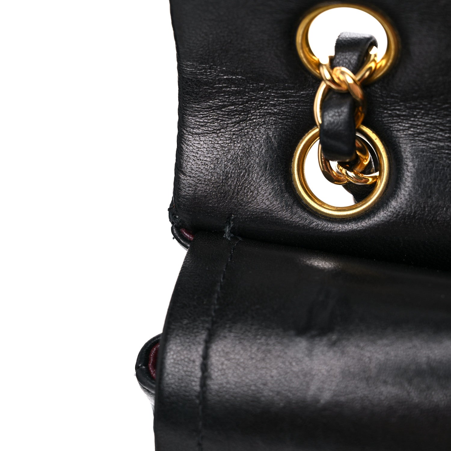 Chanel Lambskin Quilted Medium Double Flap Black 11 of 12