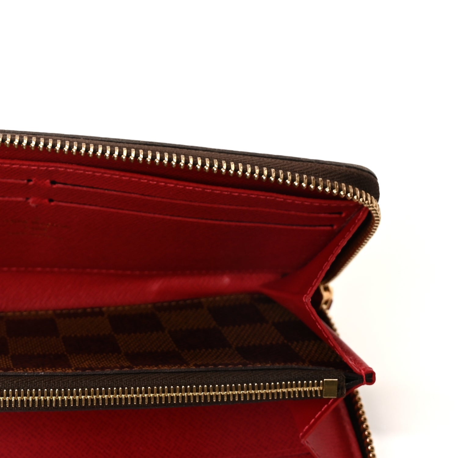 Louis Vuitton Damier Ebene Clemence Wallet Cherry 4 of 6
