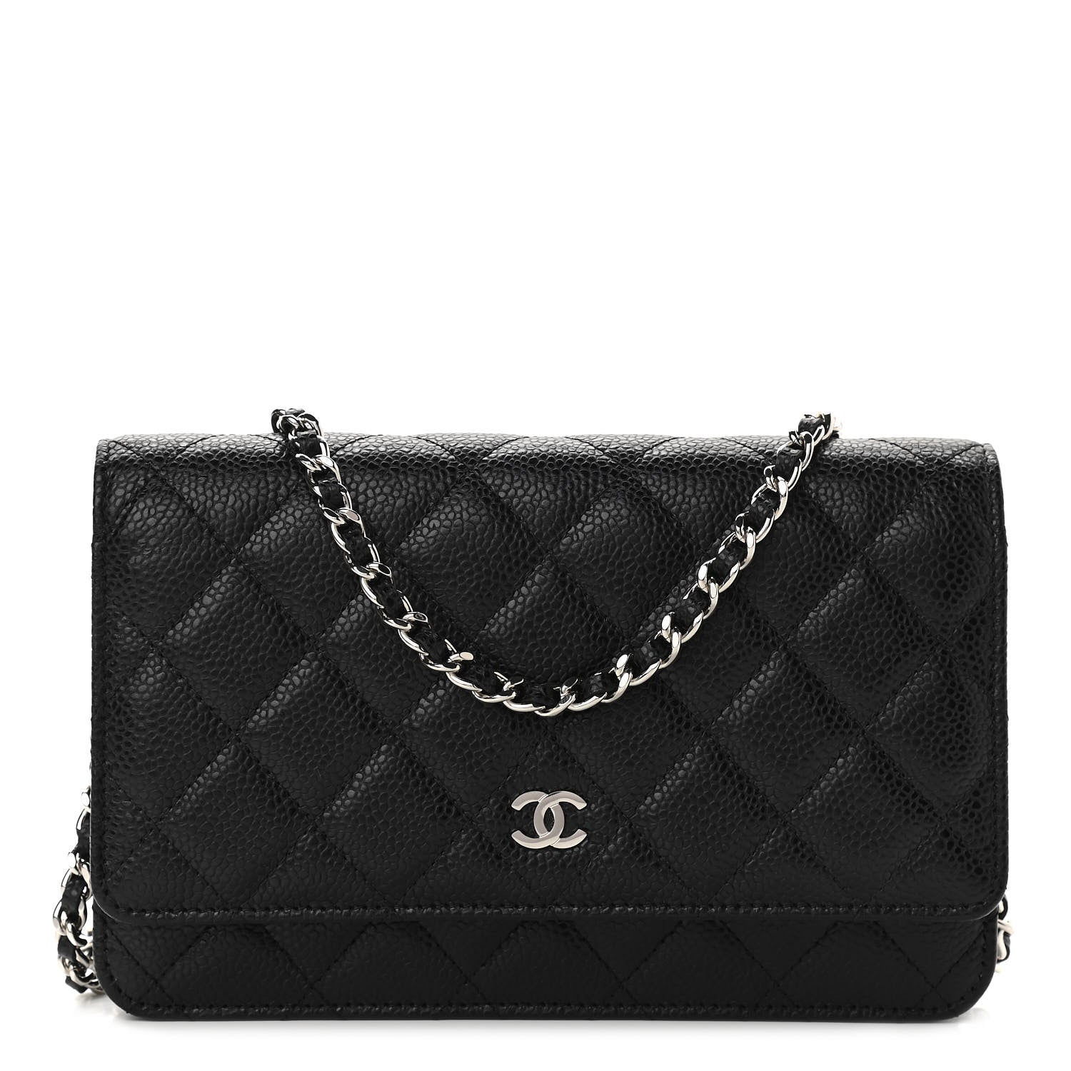 Chanel Caviar Quilted Wallet On Chain WOC Black 1 of 12