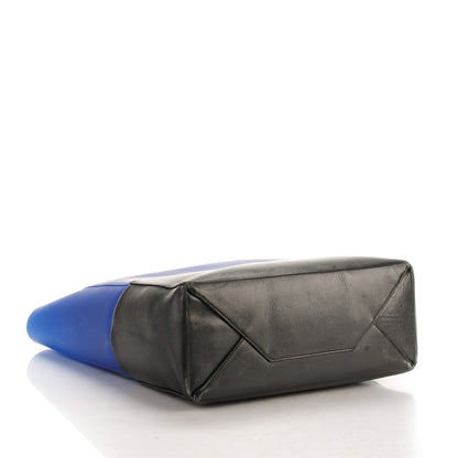 Celine Rubber Lambskin Vertical Cloudy Bi-Cabas Lagoon Black 5 of 8