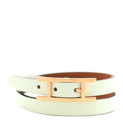 Hermes Swift Behapi Double Tour Bracelet T3 Vert Fizz 1 of 8