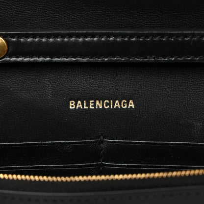 Balenciaga Shiny Box Calfskin Hourglass Chain Bag Black 5 of 9