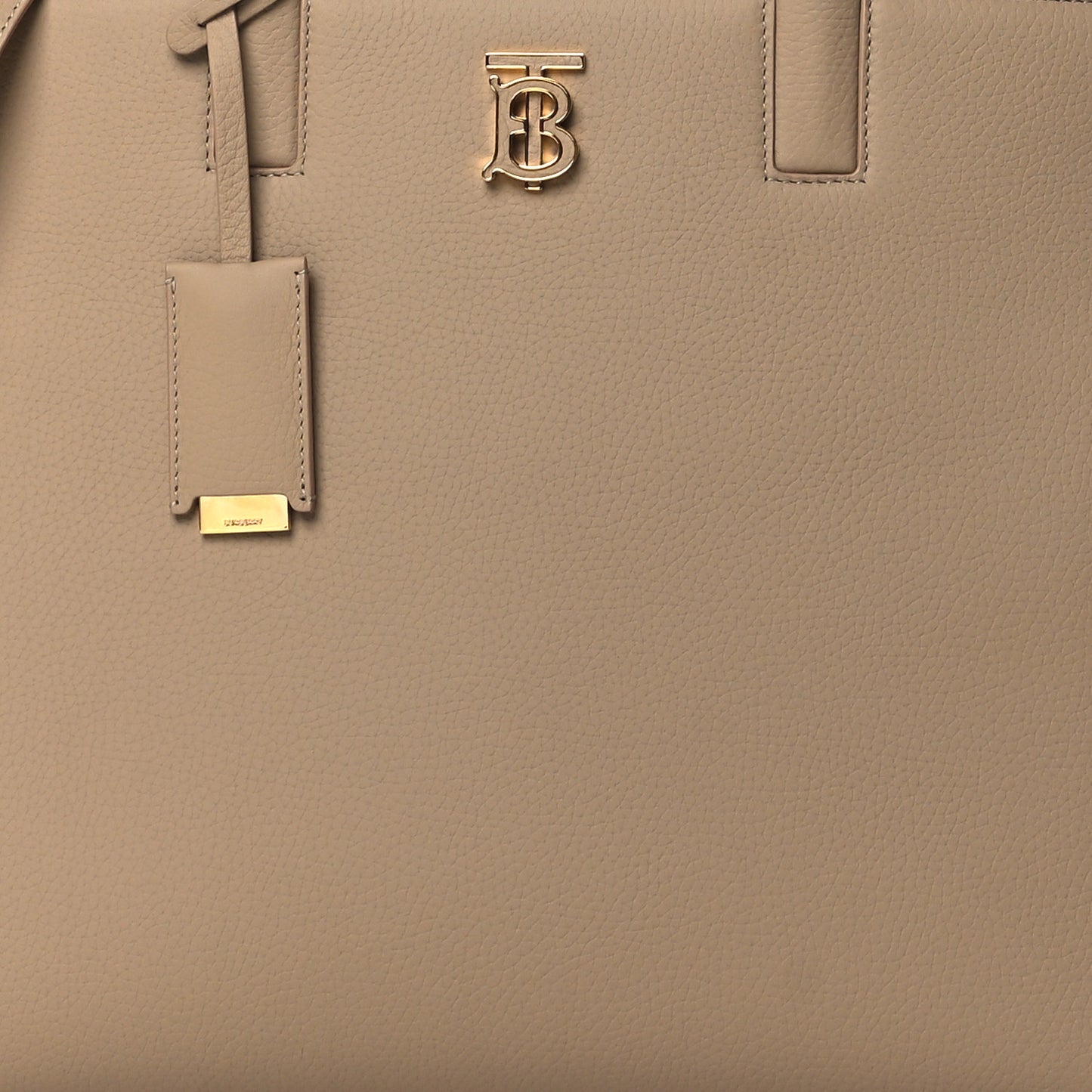 Grained Calfskin Medium Frances Tote Oat Beige