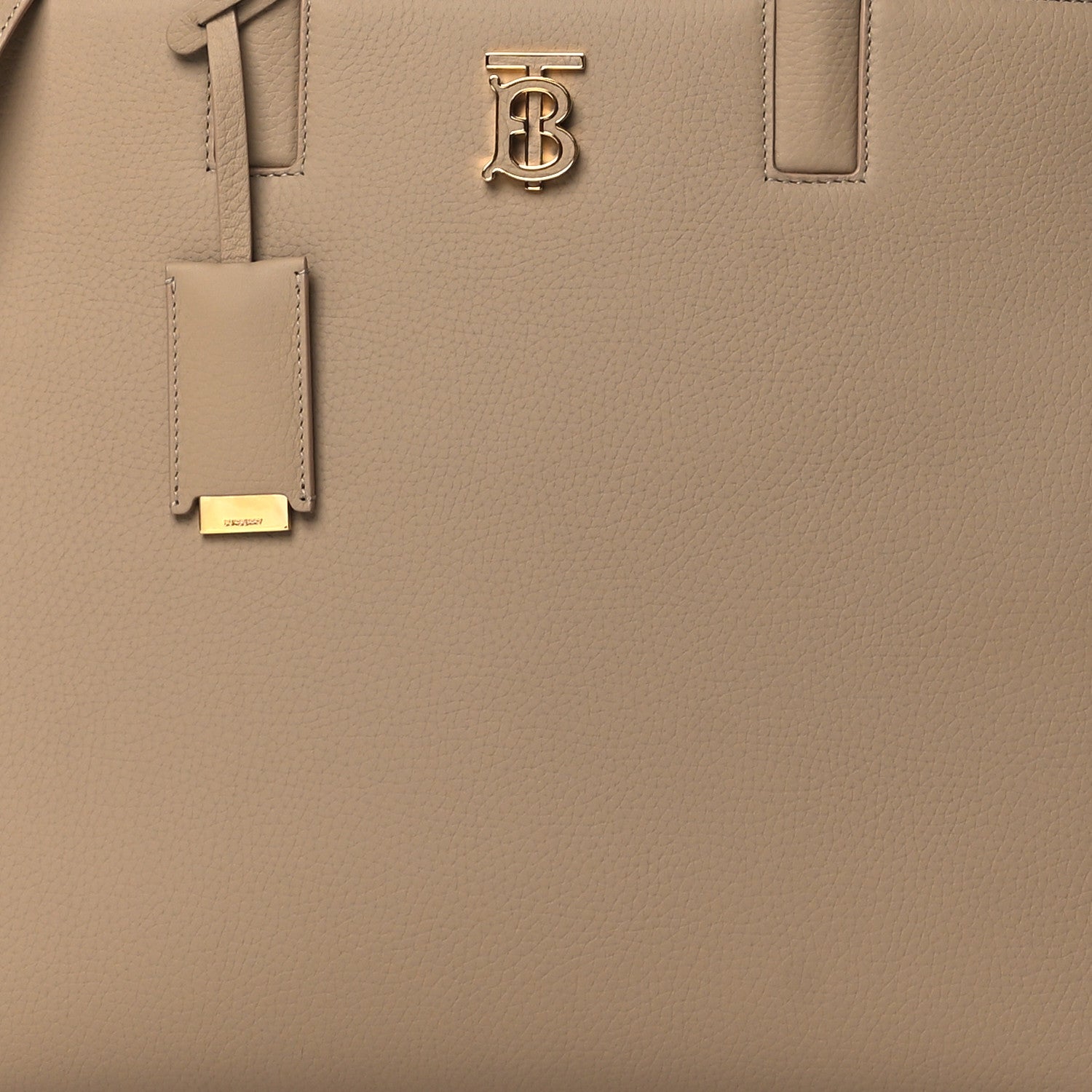 Burberry Grained Calfskin Medium Frances Tote Oat Beige 7 of 9