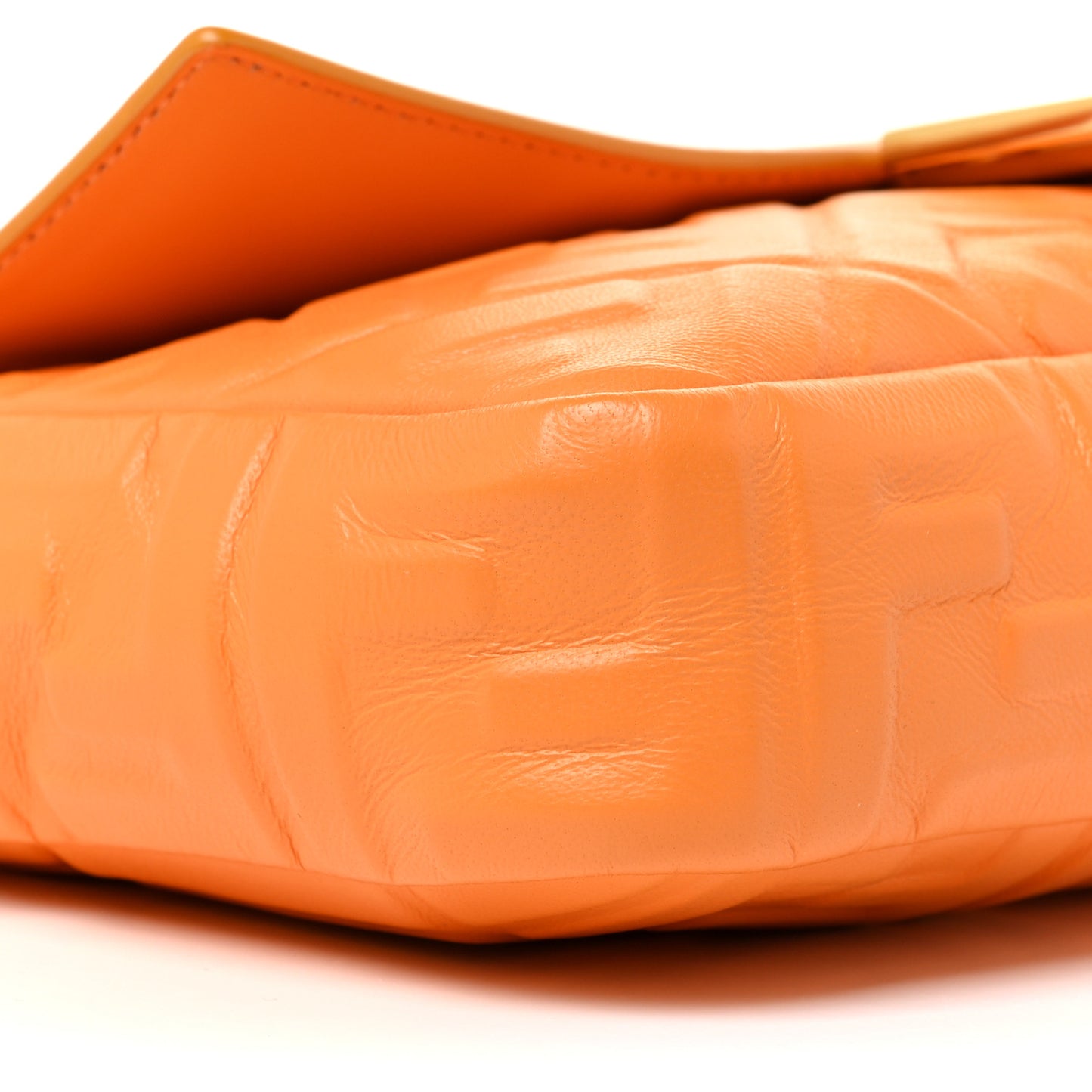 Nappa FF 1974 Embossed Baguette Clementine