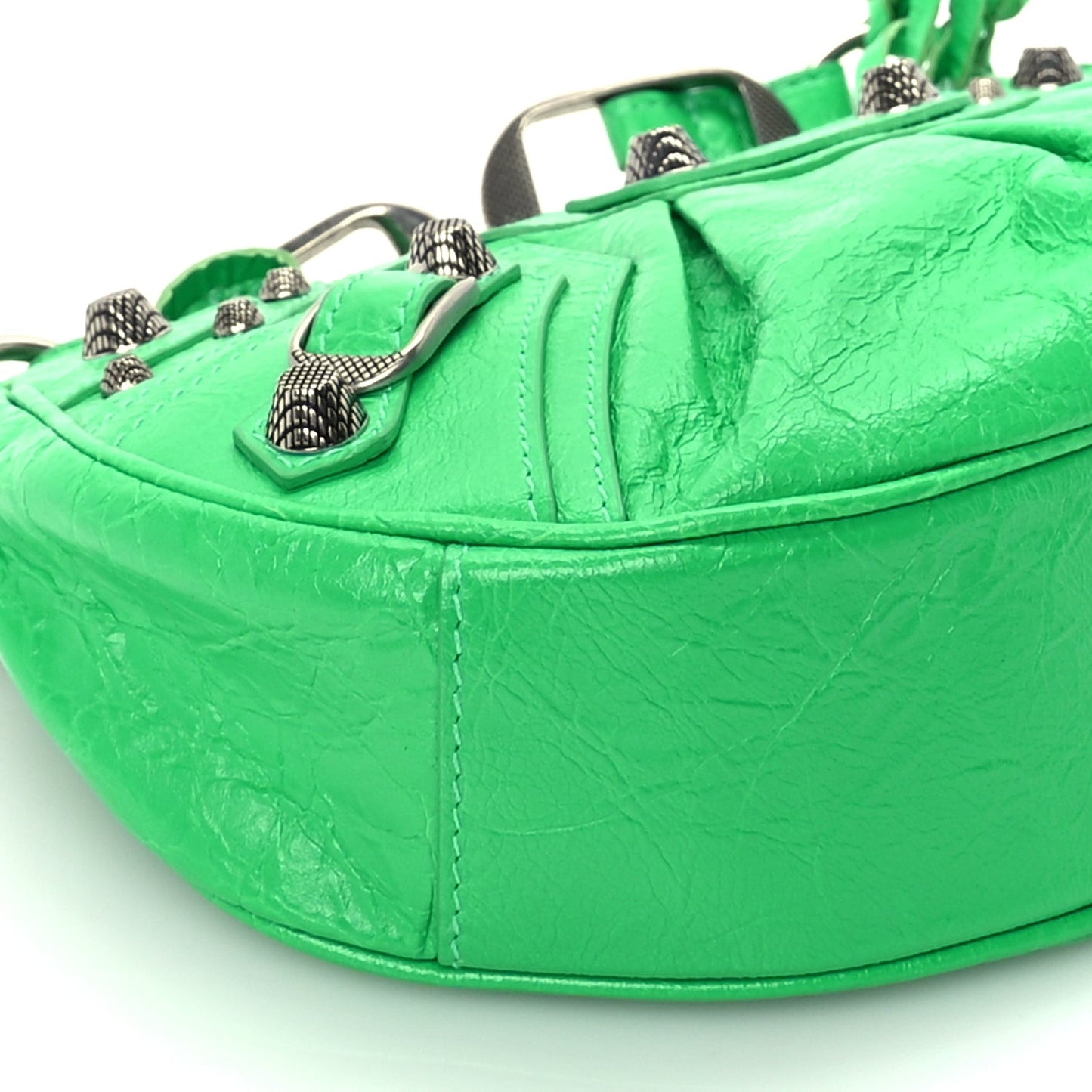Agneau Arena Le Cagole Shoulder Bag XS Vivid Green