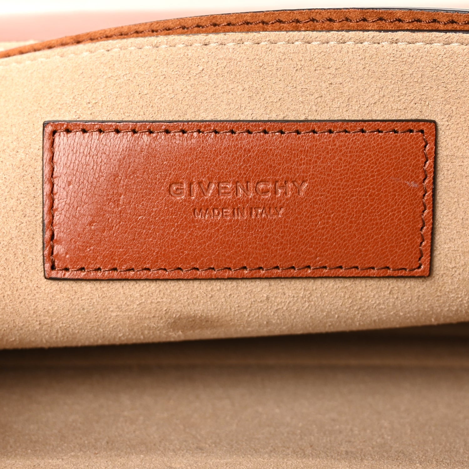 Givenchy Goatskin Suede Medium GV3 Shoulder Bag  Chestnut 5 of 8