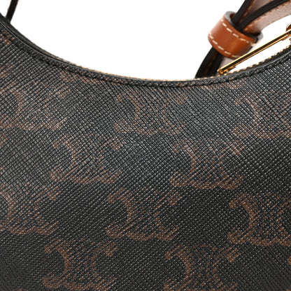 Celine Canvas Calfskin Mini Ava Triomphe Shoulder Bag Tan 6 of 8