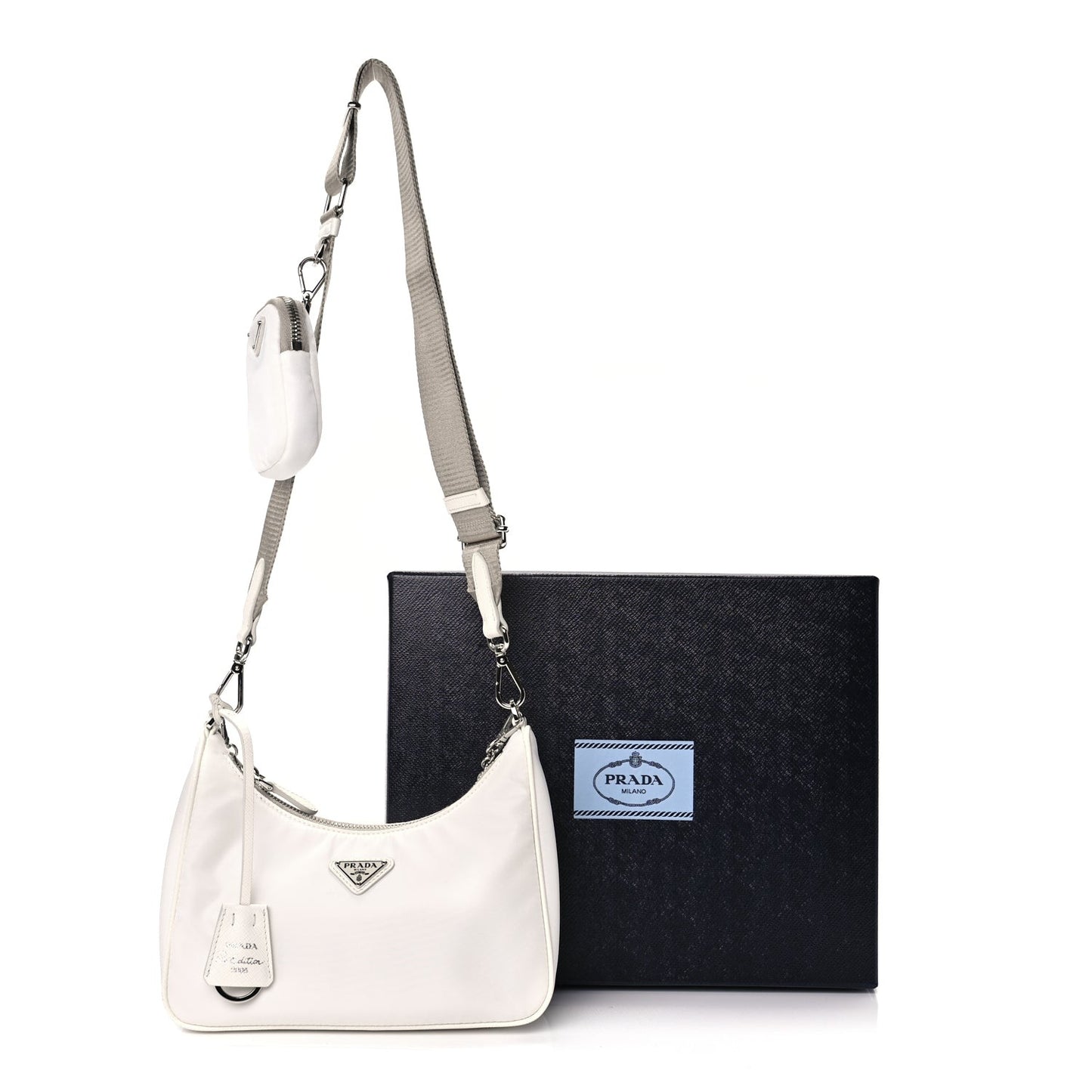 Nylon Re-Edition 2005 Shoulder Bag White