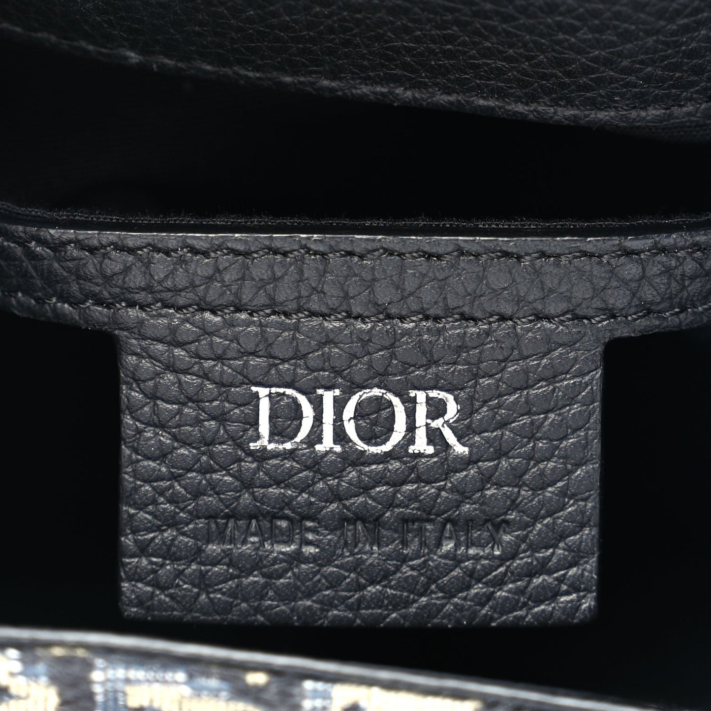 Grained Calfskin Oblique Mini Gallop Sling Bag Blue Black