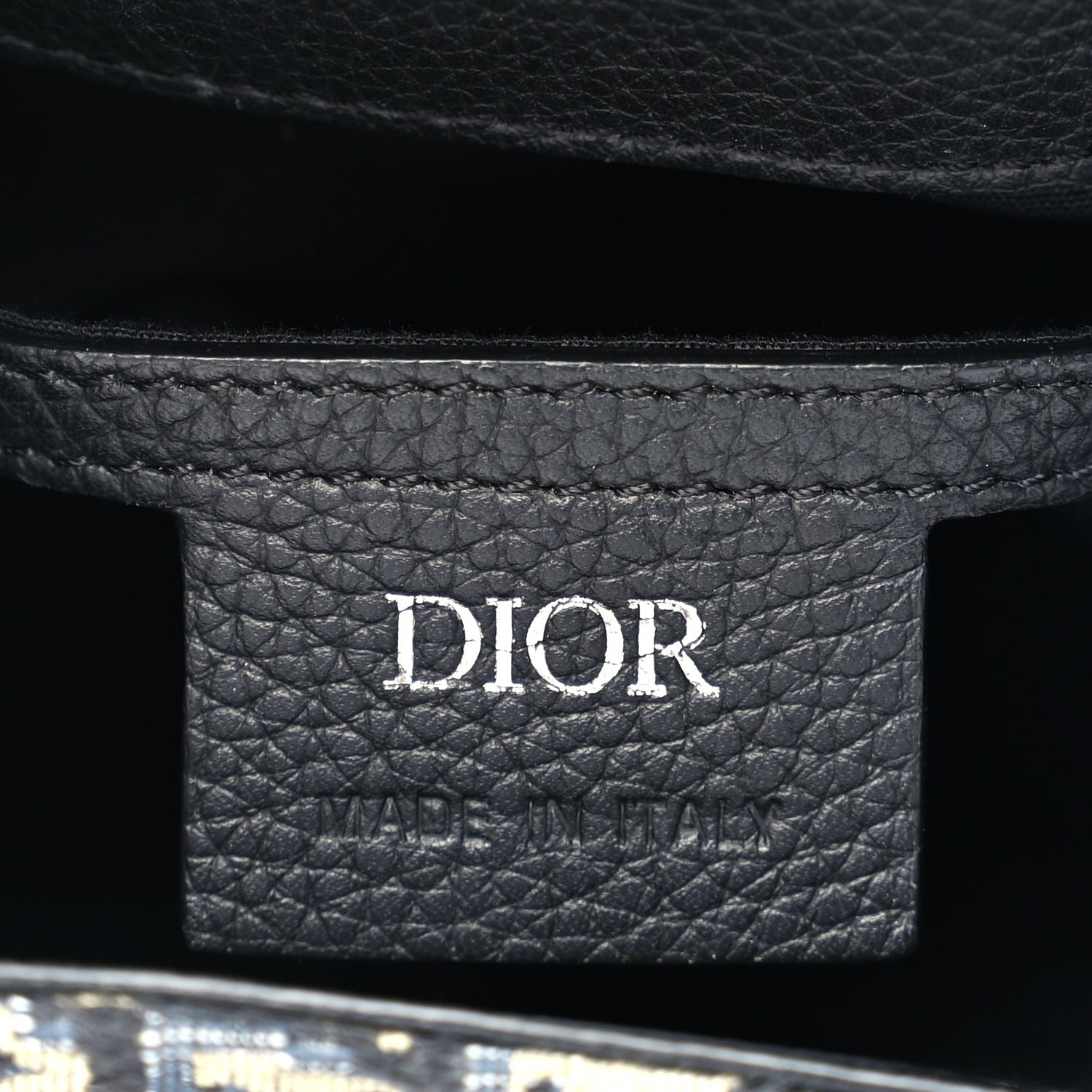 Christian Dior Grained Calfskin Oblique Mini Gallop Sling Bag Blue Black 5 of 8