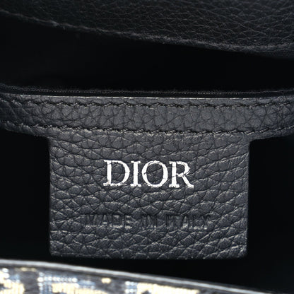 Christian Dior Grained Calfskin Oblique Mini Gallop Sling Bag Blue Black 5 of 8