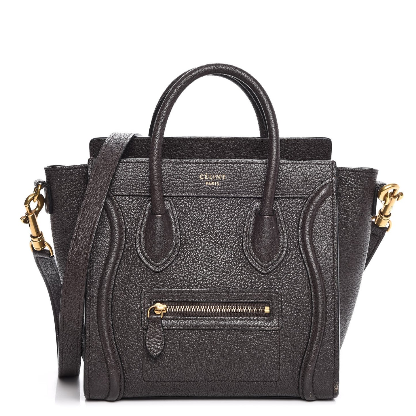 Goatskin Nano Luggage Dark Taupe