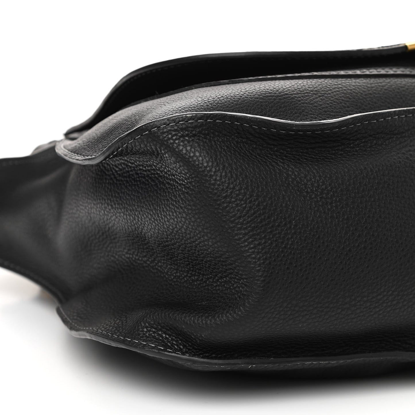 Calfskin Large Marcie Satchel Black