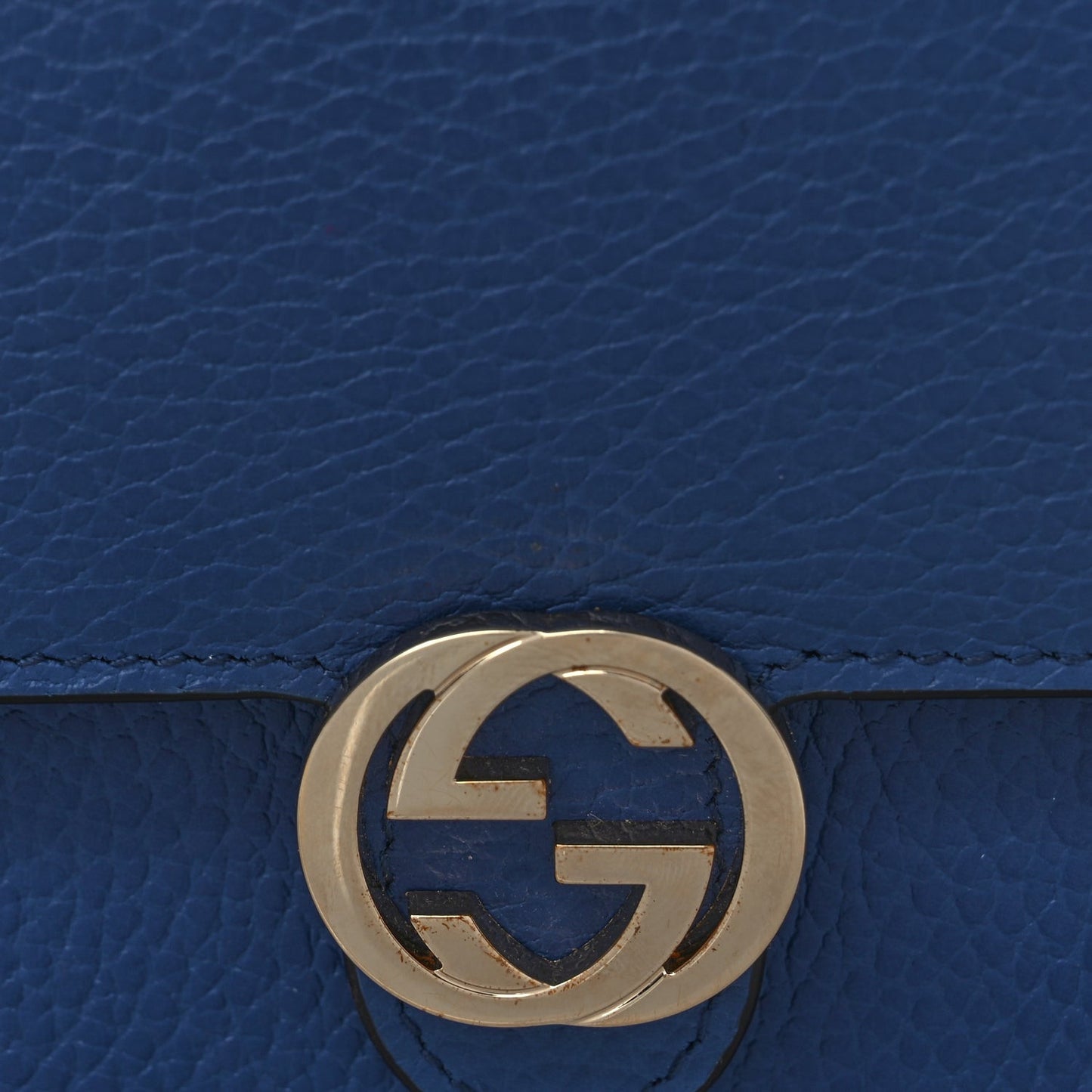 Dollar Calfskin Interlocking G Chain Wallet  Caspian
