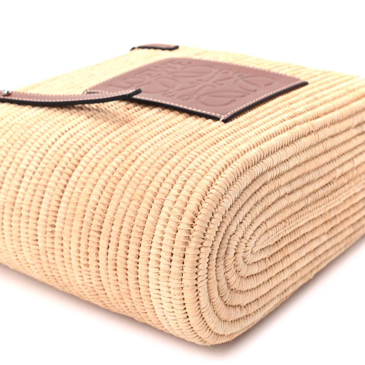 Loewe Raffia Small Square Basket Tote Bag Natural Tan 8 of 9