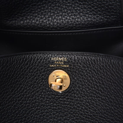 Hermes Taurillon Clemence Mini Lindy 20 Black 6 of 11