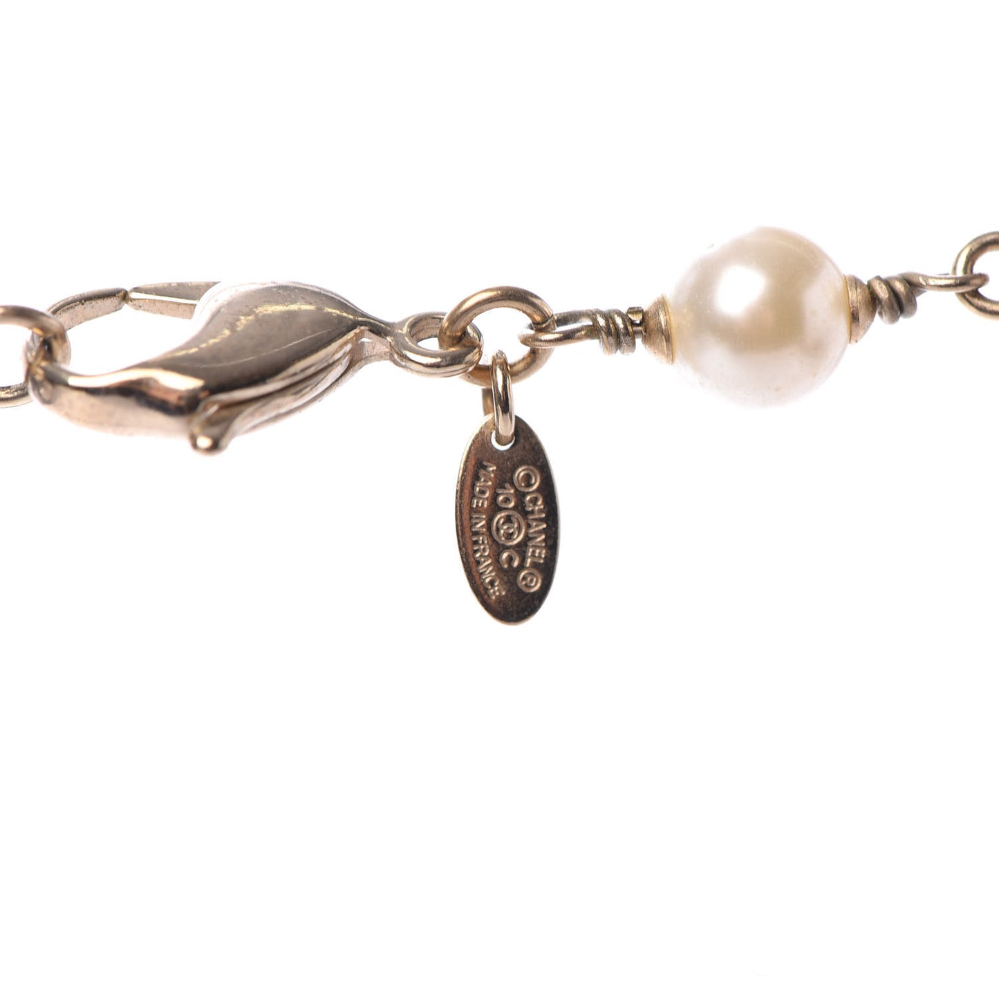 Pearl Precious Symbols CC Short Necklace Gold