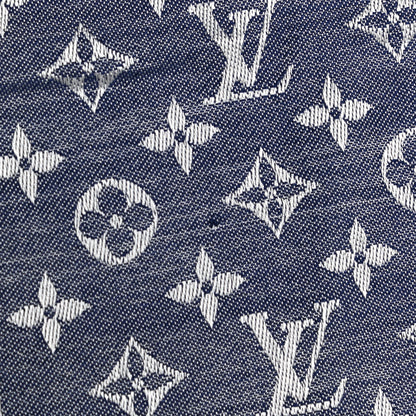 Louis Vuitton Silk Wool Monogram Denim Shawl Blue Clair 4 of 6
