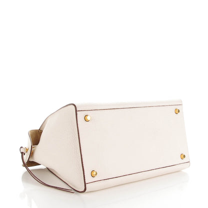 Celine Bullhide Calfskin Medium Ring Bag White 4 of 7