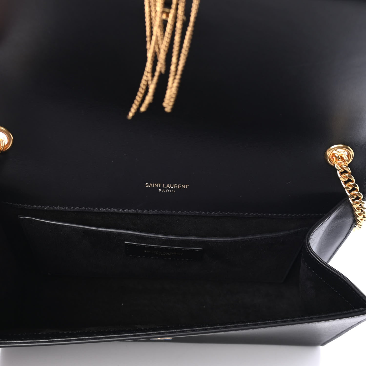 Saint Laurent Smooth Calfskin Medium Classic Monogram Kate Tassel Satchel Black 4 of 4