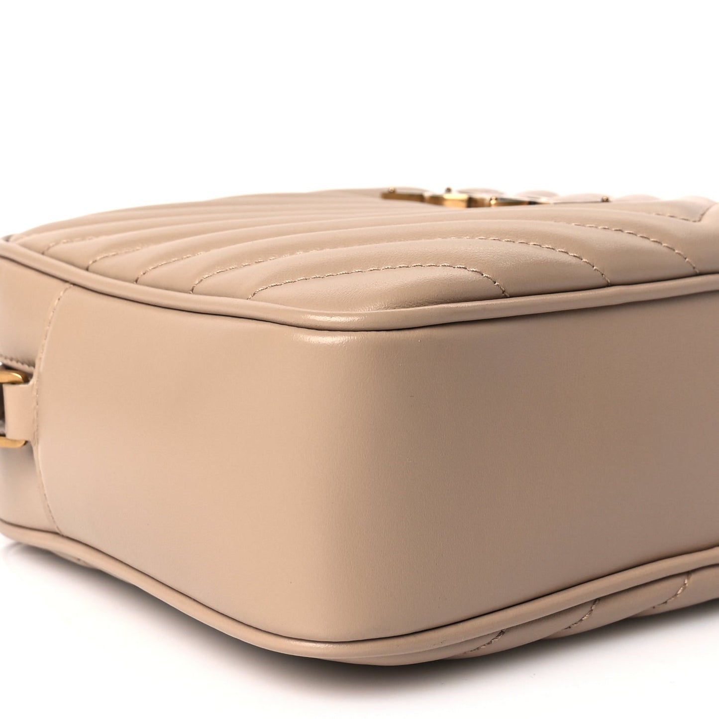 Calfskin Matelasse Monogram Lou Camera Bag Dark Beige