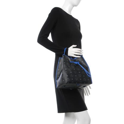MCM Visetos Kira Drawstring Bag Black Blue 3 of 7