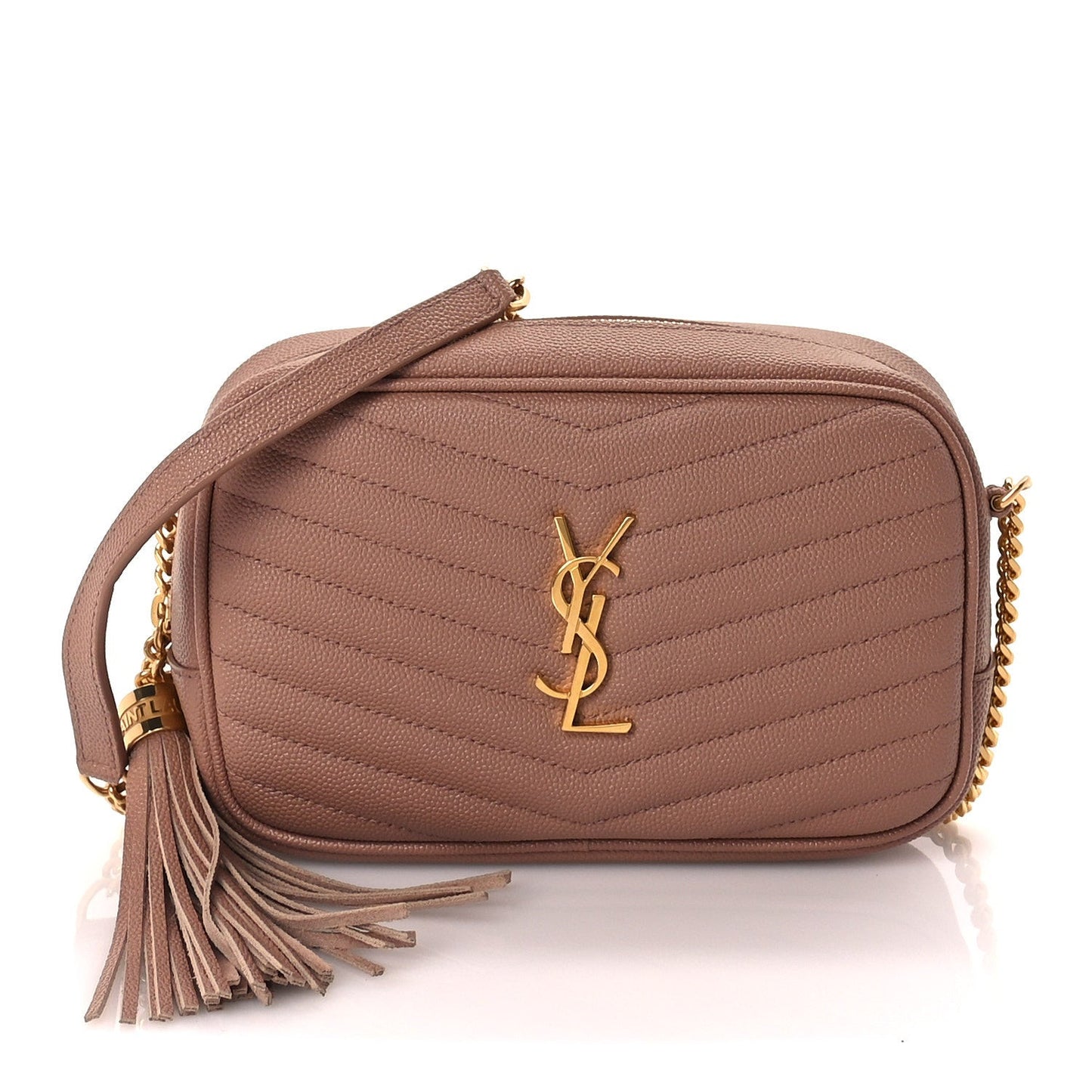 Grain De Poudre Matelasse Monogram Mini Lou Camera Bag  Vintage Peach