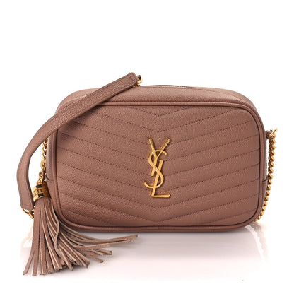Saint Laurent Grain De Poudre Matelasse Monogram Mini Lou Camera Bag  Vintage Peach 1 of 8