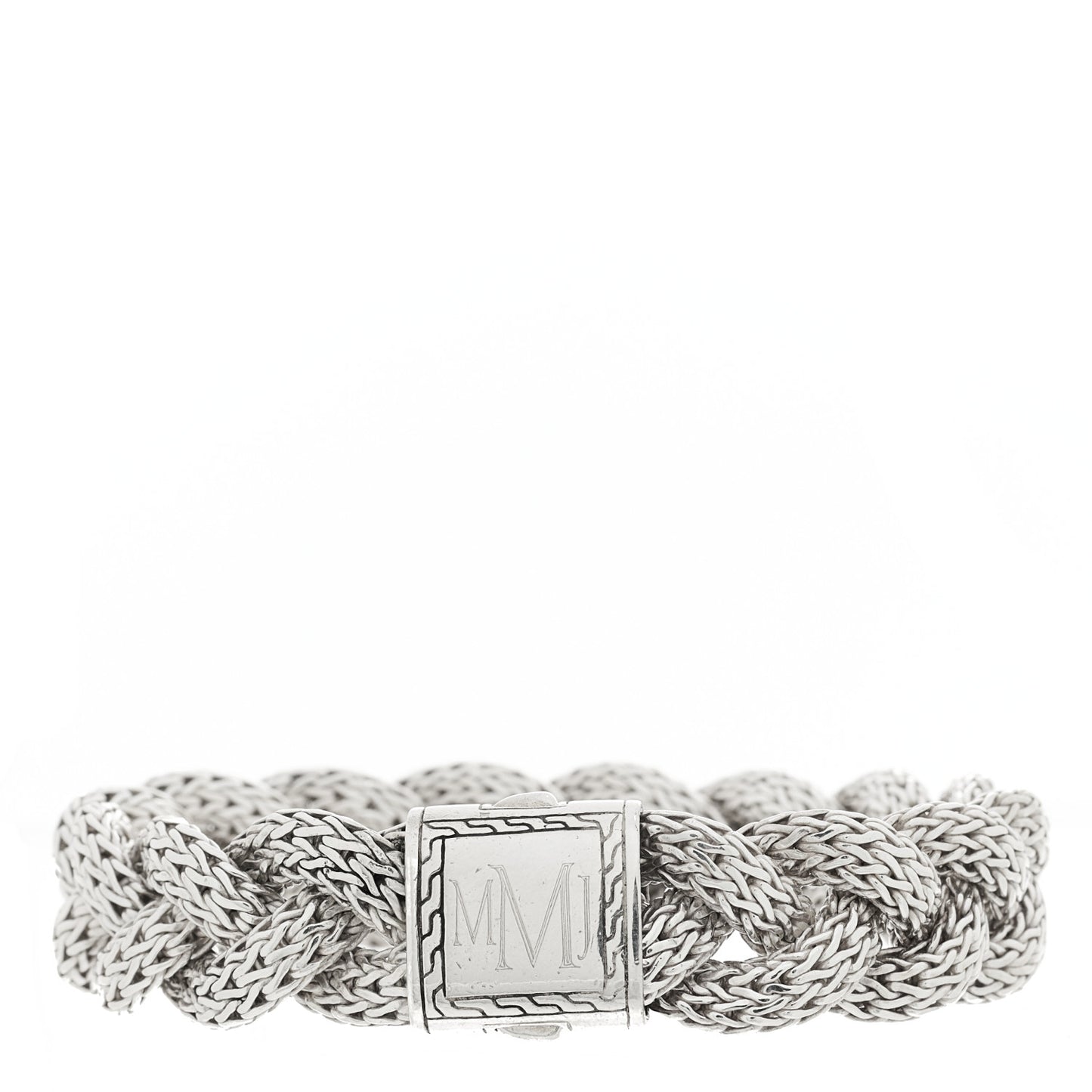 Sterling Silver Medium Braided Classic Chain Bracelet