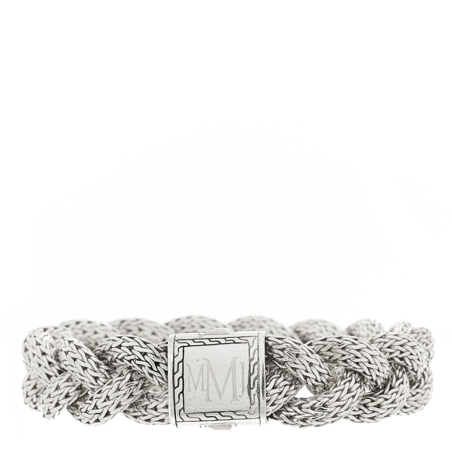 John Hardy Sterling Silver Medium Braided Classic Chain Bracelet 1 of 4